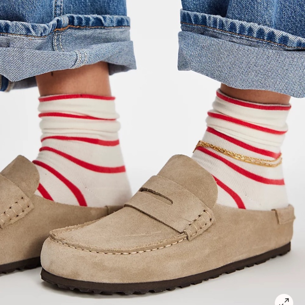 Birkenstock Naples Wrapped Bold Grip Clogs Taupe 38 - Picture 6 of 14
